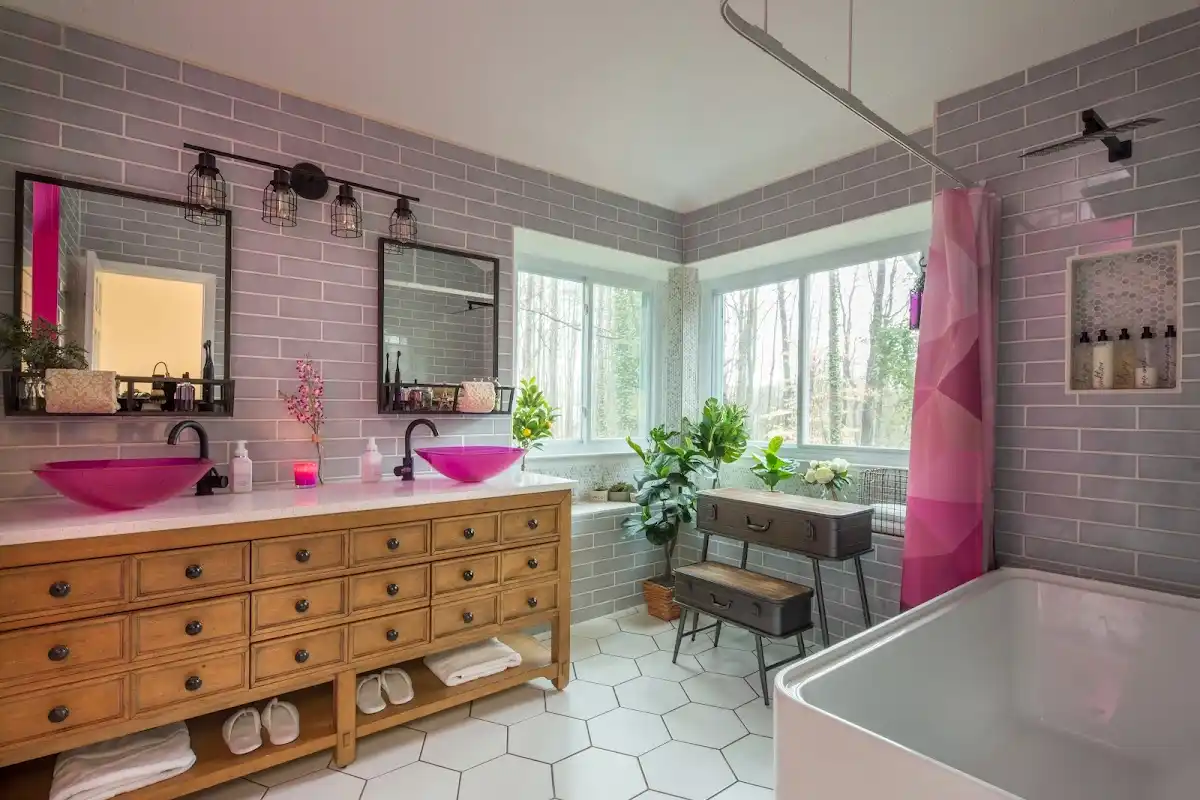 Bathroom renovation after water damage restoration in Midland
