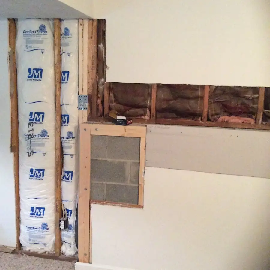 Wall insulation replacement during Contents Cleaning & Restoration in Midland